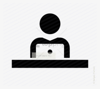 Free Png Vector Icon Of Male Person Working On Laptop - Graphic Design