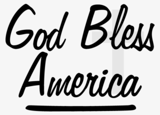 God Bless America Png - Calligraphy