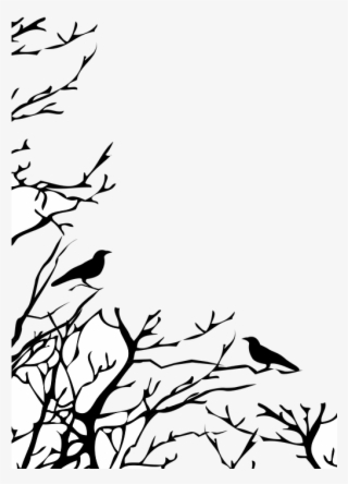 Drawn Raven Tree Branch - Crow On A Tree Png