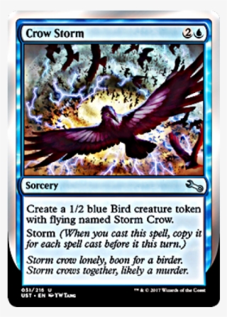 Crow Storm Unstable English Foil - Animate Library Unstable Mtg Transparent  PNG - 560x560 - Free Download on NicePNG