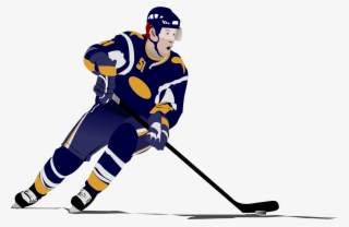 Vector Transparent Library Ice Hockey Stick Clipart - Hockey Player Vector Png