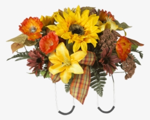 Silk Fall Cemetery Saddle • - Connells Maple Lee Flowers & Gifts
