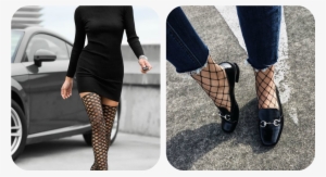 A Wider Fishnet Makes The Outfit Fun And Playful, See - Womens Damen Ausgeschnitten Overknee Hoch Schenkelhoch