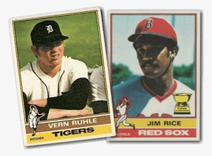 Vern Ruhle And Jim Rice - 1976 Topps #340 Jim Rice Red Sox Hof Psa 8 B2050971-908