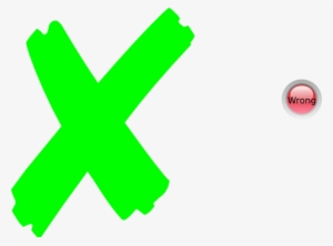 Green Check Red X Png Download - Green X Mark