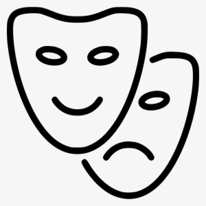 Theatre Masks - - Theater Mask Icon Png