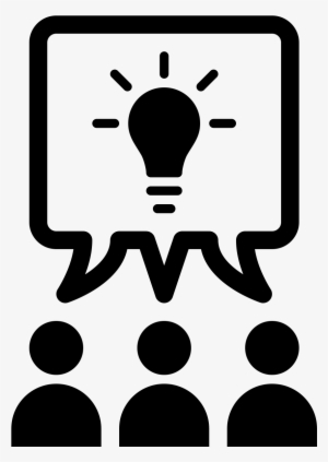 Icon Of Three People Brainstorming - Icone Esprit D Équipe