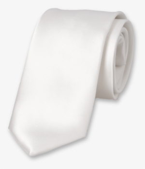 Corbata Blanca Satén De Poliéster - Gebroken Wit Stropdas