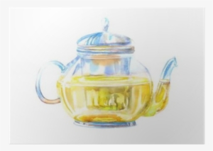 Glass Teapot Of A Green Tea - Tea