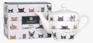Ashdene Small Teapot Peeping Felines
