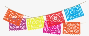 Mexican-american Style Paper Flags - Mexican Paper Flags Png