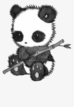 Fuzzy, Cuddly Panda Drawing - Oso Panda Dibujo A Lapiz