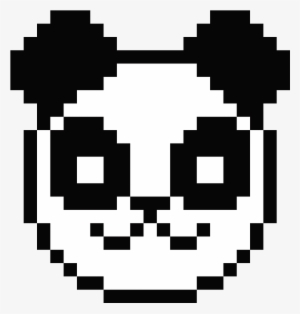 Panda Face - Circle Pixel Art Png