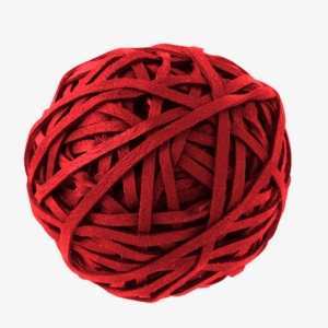 Rubber Band Ball Png Vector Black And White - Red Rubber Band Ball