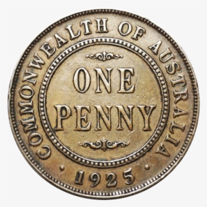 Scarce 1925 Australian Penny Very Fine - 1918 Australian Penny