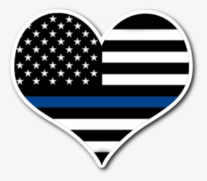 Thin Blue Line Heart Sticker - Blue Lives Matter Svg