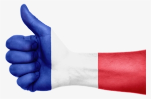 Hand France Flag - Bandera Francia Png