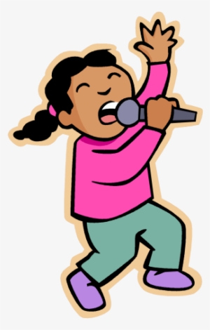 Child Singing Into Microphone - Singing Clipart