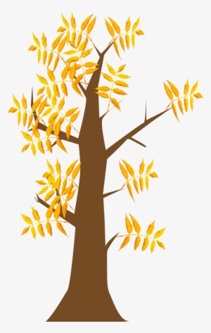 autumn clip art tree with leaves - clip art
