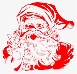 Holiday Cheer Png Graphic Library Stock - Black And White Santa Claus Clipart