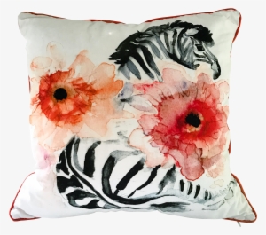Watercolor Painting Of Zebra On A High-quality Pillow - Anthropologie Zebra Pillow