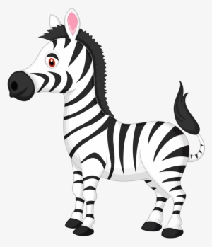Zebra Color Frame Png Vector - Zebra Cartoon