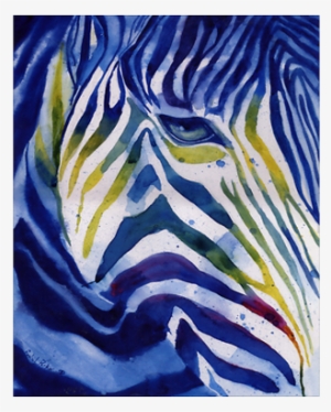 16 X 20 Inch Print Of "rainbow Zebra" Poster - Modern Art