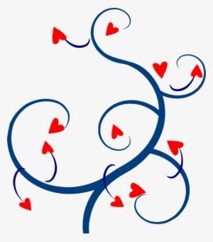 Swirl Hearts Red And Blue 2 Svg Clip Arts 528 X 599
