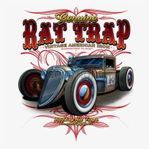 Mens T Shirt Rat Trap Hot Rod Car Qulaity T Shirt