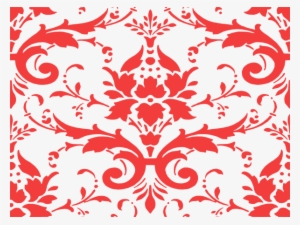 Graphic Transparent Stock Damask Vector Red - Damask Background Fuschia Pink