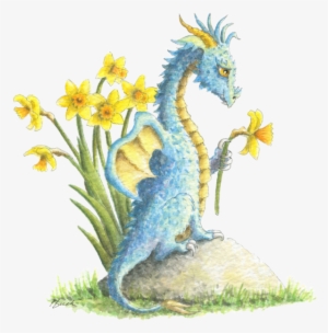 Baby Blue Daffodil Dragon - Birthday