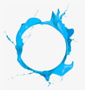 Jpg Royalty Free Circle Paint Blue Clip Art - Paint Splash Circle Transparent
