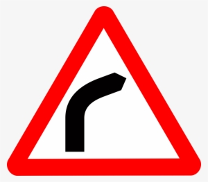 Curved Road Clipart Png Download - Sharp Curve Road Signs