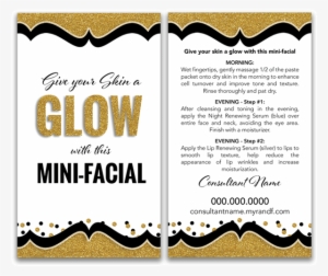 Mini Facial Glow Card, Gold, Black, White Rodan And - Rodan + Fields