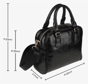 Black White Mandala Shoulder Handbag - Skull Art - Premium Vegan Leather Handbags