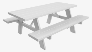 High Quality Vinyl Tables - White Picnic Table Png