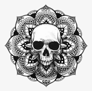 Blackandwhite Tattoo Tattooart Skull Skullmanda - Mandala Skull Tattoo Designs