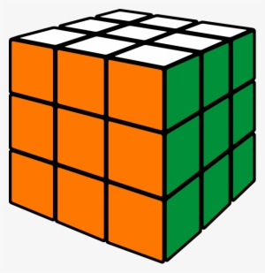 Rubik's Cube Png - Rubik's Cube Orange Green And White