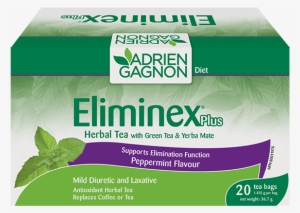 Eliminex Plus Herbal Tea With Green Tea & Yerba Mate - Adrien Gagnon Eliminex Plus Herbal Tea Peppermint Flavour