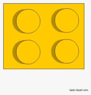 Small Yellow Lego Brick, Free Png Clip Art - Circle