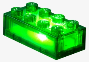 Transparent Green 2×4 Light Stax Brick - Brick