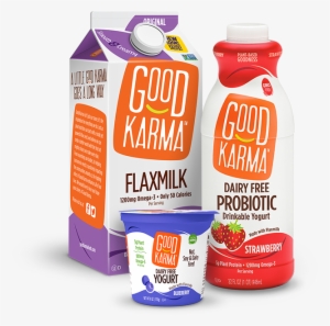 Ddition, 32-ounce Bottles Of Good Karma Drinkable Yogurt - Good Karma Flax Milk