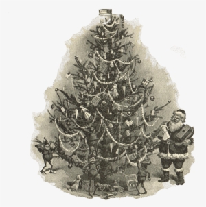Royalty Free Antique Christmas Tree Illustration Via - Christmas Tree