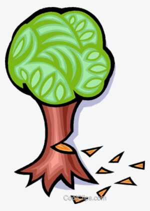 Tree, Cutting Down A Tree Royalty Free Vector Clip - Cut Down Tree Png