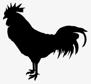 Rooster Silhouette - Crown Rooster
