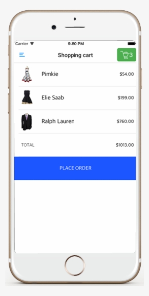 Ecommerce Ios App Template Shopping Cart Screen Iphone - Shopping Cart Screen