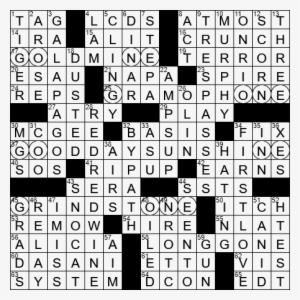 La Times Crossword Answers 16 Oct 2017, Monday - Word Search Puzzles For Kids