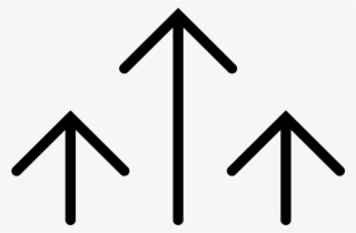 Three Small Arrows Vector - Tres Flechas Hacia Arriba