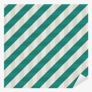 Seamless Retro Pattern With Diagonal Green Lines Sticker - Pattern Stripe