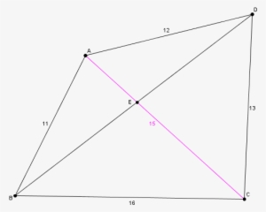 Geometry Question - Find Diagonal Of A Quadrilateral